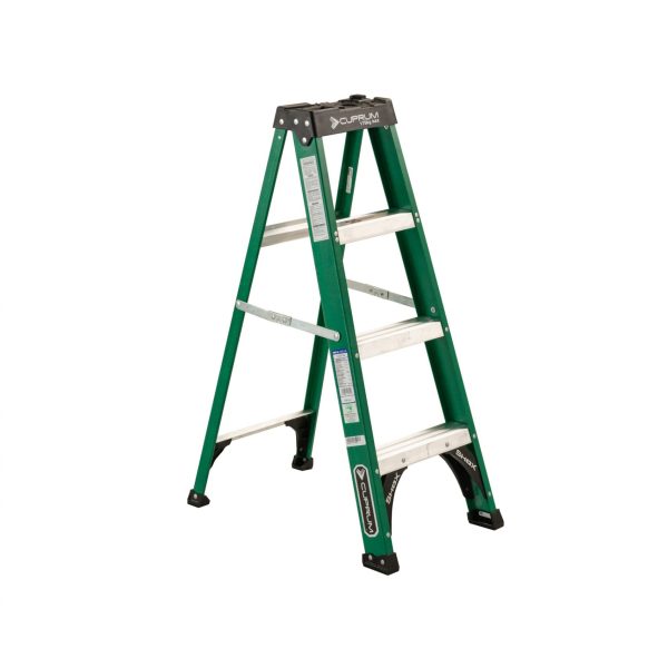 Escalera Tijera Fibra de Vidrio 4 peldaños